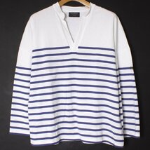 Le minor POLO size1 WHITE/GITANE ルミノア スキッパービッグTシャツ ボーダー カットソー_画像2