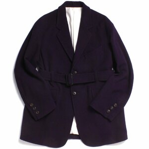 URU BELTED JACKET 定価85,800円 size2 パープル 18FUJ09 ウル オーバーサイズ ベルテッドジャケット コート