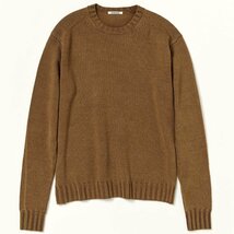 23AW【タグ付き・新品・定価40,700円】AURALEE WASHED FRENCH MERINO KNIT P/O size4 BROWN A23AP01SW オーラリー プルオーバー ニット_画像1