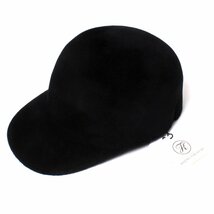 23AW【タグ付き・新品・定価39,600円】KIJIMA TAKAYUKI FELT JOCKEY CAP sizeF BLACK W-232844-01 キジマタカユキ ジョッキーキャップ_画像1