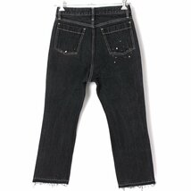 22SS【新品・定価24,200円】O代官山別注【EXCLUSIVE】soe NEW JEANS size0 ブラック ソーイ ニュー ジーンズ カットオフ デニムパンツ_画像2