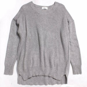 PLST クルーネックニット sizeM グレー 12-6101008 プラステ セーター