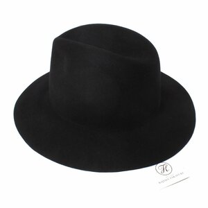 【タグ付・新品・定価35,200円】KIJIMA TAKAYUKI ETERNAL RABBIT HAIR FELT HAT size2 ブラック E-014A キジマタカユキ ラビットハット