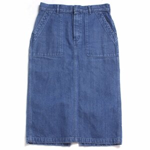 HYKE バックスリットデニムスカート size1 インディゴ ハイク