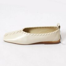 【新品・未使用】JIL SANDER バレリーナ 定価96,800円 size37 クリーム JS30217A1400212 ジルサンダー　フラットシューズ_画像3