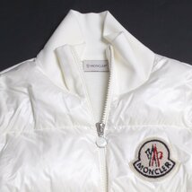 2023年製 MONCLER MAGLIA APERTA CON ZIP sizeS WHITE I20938G00014 89A2Y モンクレール ダウンジャケット ハイネック_画像4