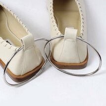 【新品・未使用】JIL SANDER バレリーナ 定価96,800円 size37 クリーム JS30217A1400212 ジルサンダー　フラットシューズ_画像6