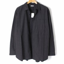 【新品・未使用】LENO LOOSE FIT SHIRT size2 GRAY U1902-SH001 リノ ルーズ フィット シャツ_画像2