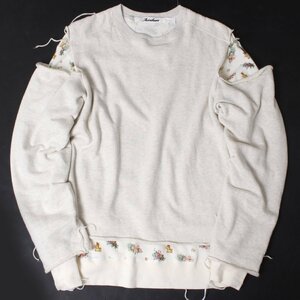 MIDORIKAWA THERMAL CREWNECK SWEAT 定価50,000円 sizeL ivory MID20AW-CU02 ミドリカワ レイヤードスウェット