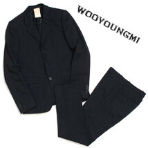 WOOYOUNGMI セットアップ スーツ 3ボタンジャケット パンツ ブラック ウーヨンミ_画像1