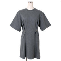 CARVEN Fleece dress wi クルーネックタックスウェットワンピース sizeXS GRIS CHINE カルヴェン 半袖_画像2