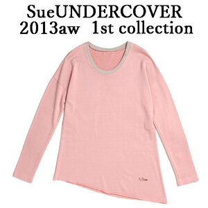 2013aw 新品 SueUNDERCOVER 裾カールアシメロンT 定価13.650円 size1 ピンク アンダーカバー カットソー