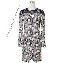 【定価13万 新品タグ付】新品 STELLA McCARTNEY HEARTS AND LIPS PRINT DRESS ハート シルク ワンピース size36 ステラマッカートニー_画像1