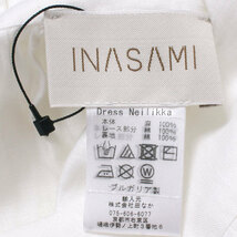 新品 INASAMI Dress Neilikka バックオープンデザイン リネン フレア ドレス ワンピース 定価107,800円 size2 ホワイト_画像6