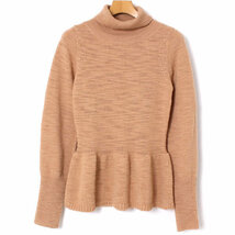 ELIN Gather turtle knit ぺプラムギャザータートルネックニット 定価31,000円 size00 Lt.Pink 11706-15-0712 エリン_画像2