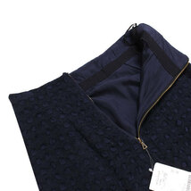 新品 NINA RICCI バックジップ ウール スカート 定価165,900円 size34 ネイビー N10417-W3 ニナリッチ 紺_画像7