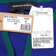 新品 VANESSA SEWARD t shirt dolly バイカラー ウール ニット 定価28,000円 size36 ブルー グリーン ヴァネッサ スアード_画像6
