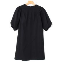YOKO CHAN Puff Half sleeve Dress ウールワンピース ヨーコチャン size38 ブラック YCD-414-142_画像2