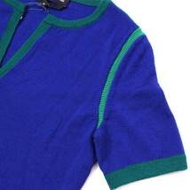 新品 VANESSA SEWARD t shirt dolly バイカラー ウール ニット 定価28,000円 size36 ブルー グリーン ヴァネッサ スアード_画像5