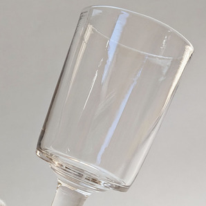 ■フランス 手吹き シンプル ビストログラス 11.3cm アンティーク 19世紀 手吹きガラス 古道具 硝子 ワイングラス  AAの画像5