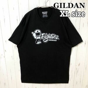 GILDAN ギルダン 両面プリント Tシャツ 半袖 黒 ブラック メンズ ユニセックス オーバーサイズ XL ビッグシルエット古着 輸入 海外古着