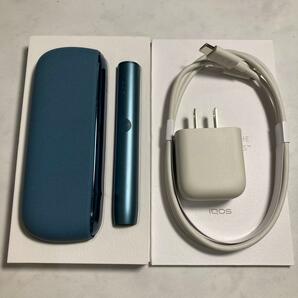 01.3389 【１円スタート】ほぼ未使用◎充電器付き◎iQOS イルマ アズールブルー 本体 美品 電子タバコ 加熱式タバコの画像2