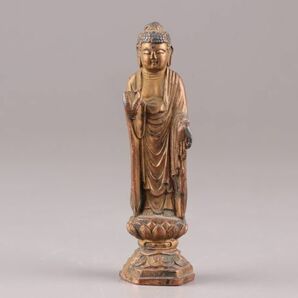 仏教美術 古銅造 阿弥陀如来 仏像 豆仏 時代物 極上品 初だし品 C5966の画像2
