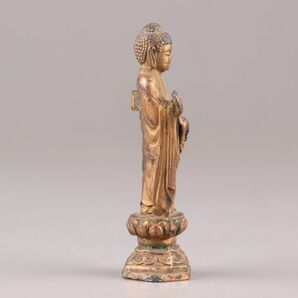 仏教美術 古銅造 阿弥陀如来 仏像 豆仏 時代物 極上品 初だし品 C5966の画像5