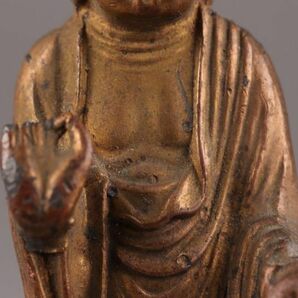 仏教美術 古銅造 阿弥陀如来 仏像 豆仏 時代物 極上品 初だし品 C5966の画像7