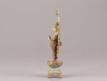 中国古玩 唐物 仏教美術 古銅造 鍍金 仏像 時代物 極上品 初だし品 C5981_画像3