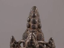 中国古玩 唐物 仏教美術 古銅造 チベット仏 仏像 時代物 極上品 初だし品 C6063_画像4