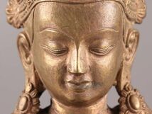 中国古玩 唐物 仏教美術 古銅造 仏像 チベット仏 時代物 極上品 初だし品 C6173_画像5