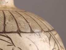 古美術 朝鮮古陶磁器 李朝 描き落とし 扁壷 時代物 極上品 初だし品 C6172_画像5