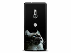 Xperia XZ3 SO-01L SOV39 801SO エクスペリア XZ3 光沢 TPU ソフトタイプ ケース カバー 猫