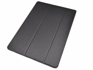 iPad 第5/6世代 iPad Air(初代)兼用 アイパッド PU ポリカボネート PC スリム スタンド フリップ 手帳型 ケース カバー ブラック