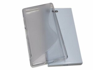 Xperia X Compact SO-02J エクスペリア X コンパクト XC S模様 S型 TPU ソフトタイプ ケース カバー クリアブラック