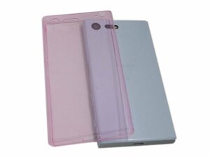 Xperia X Compact SO-02J エクスペリア X コンパクト XC シンプル 無地 光沢 TPU ソフトタイプ ケース カバー クリアピンク