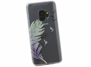 送料無料 Galaxy S9 SC-02K SCV38 ギャラクシー SAMSUNG サムスン docomo AU ジャケット 光沢 ＴＰＵ ソフトタイプ ケース カバー 羽