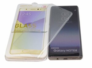 送料無料 Galaxy Note8 SC-01K SCV37 ギャラクシー docomo ドコモ AU 液晶保護 強化ガラス 無色 透明 硬化フィルム 光沢 グレア クリア