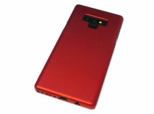 送料無料 Galaxy Note9 SC-01L SCV40 ギャラクシー SAMSUNG サムスン docomo AU ジャケット 無地 PC ハードタイプ ケース カバー レッド