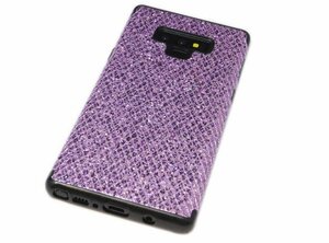 送料無料 Galaxy Note9 SC-01L SCV40 ギャラクシー docomo AU キラキラ ラメ入り ＴＰＵ ソフトタイプ ケース カバー バイオレット