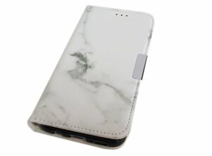 Galaxy S8 SC-02J SCV36 ギャラクシー docomo AU 手帳型 大理石柄 マーベル柄模様 PU スタンド カード入れ ケース カバー ホワイト