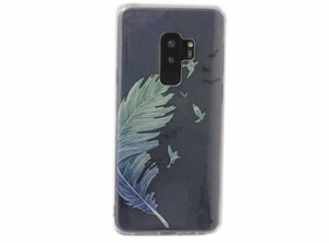 Galaxy S9+ SC-03K SCV39 ギャラクシー S9+ プラス SAMSUNG サムスン docomo AU ジャケット 光沢 ＴＰＵ ソフトタイプ ケース カバー 羽