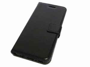 送料無料 Galaxy S8 SC-02J SCV36 ギャラクシー docomo AU 手帳型 フェイクレザー 合成皮革 スタンド カード入れ ケース カバー ブラック