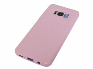 送料無料 Galaxy S8 SC-02J SCV36 ギャラクシー docomo ドコモ AU ジャケット 無地 光沢 ＴＰＵ ソフトタイプ ケース カバー ライトピンク