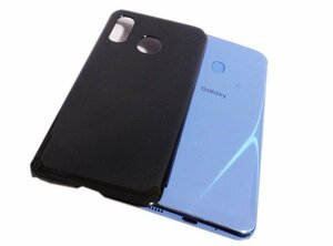 Galaxy A30 SCV43 AU UQモバイル J:COM ギャラクシー A30 片面 光沢 ハード ケース カバー ブラック 黒色