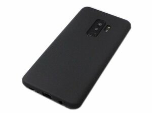 Galaxy S9+ SC-03K SCV39 ギャラクシー S9+ プラス docomo AU ジャケット 無地 非光沢 マット ＴＰＵ ソフトタイプ ケース カバー ブラック