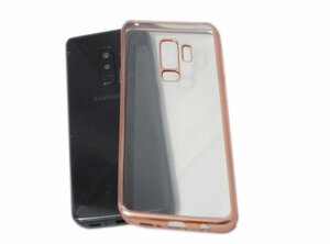 Galaxy S9+ SC-03K SCV39 ギャラクシー S9+ プラス docomo ドコモ AU ジャケット 無地 光沢 ＴＰＵ ソフトタイプ ケース カバー ピンク