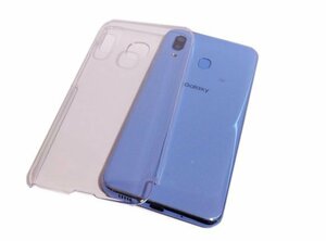 Galaxy A30 SCV43 AU UQモバイル J:COM ギャラクシー A30 片面 光沢 ハード ケース カバー クリア 無色 透明