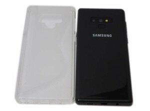 送料無料 Galaxy Note9 SC-01L SCV40 ギャラクシー docomo AU ジャケット S模様 S型 光沢 ＴＰＵ ソフトタイプ ケース カバー クリア